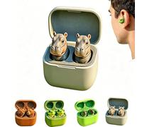 GUUTHQOR Écouteurs Grenouille,Frog Earbuds,Cute Animal Shaped Bluetooth Earbud with Charging Case, Wireless in Ear Headphones with Deep Bass (D)