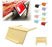 GUUTHQOR Mahjong Card Holder for Table, Under Mat Slide in Stand Angled Viewing Rack Foldable 3D Printed Space Saving Accessory Home Party Game Night Gatherings Clubs Vacation (Yellow)