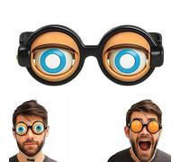 GUUTHQOR Winking Eye Glasses,Winking Glasses,Funny Glasses With Winking Eye Mechanism,Halloween Trick Funny Eyes Glasses,For Dress Up Party Birthday Photography Role Play Themed Events (Black)