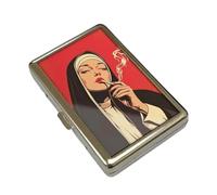 GUUZETU Étui Polyvalent pour Cartes et espèces de Style Vintage avec Protection RFID, Portefeuille Fin et Porte-Cigarettes/émoussé avec Fermeture Facile, Portefeuille en métal Fin et élégant (#E)