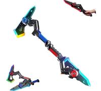 GUUZETU Interstellar Spark Battle Blade Lame Lumineuse LED Double Mode, Jouet de Science-Fiction transformant la Hache de Combat, 7 changements de Couleur, Commutation à Un Bouton Design
