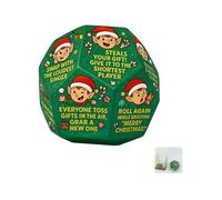 GUUZETU Jeu de dés pour échange de Cadeaux pour Adultes et Enfants - Jeux de dés hilarants pour Noël, avec des idées Amusantes pour la Famille, Les fêtes de Bureau et Les Bas de Noël. (1 PC)