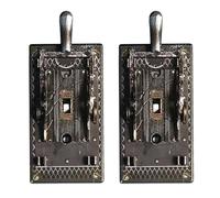 GUUZETU Levier d'interrupteur d'éclairage à Commutation de Terreur, Levier d'interrupteur d'éclairage Halloween - avec des lumières Vertes sonores et scintille, décor de poignée Goth rétro (2pcs)