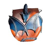 GUUZETU Sac à bandoulière Dragon Embrace, sacoche en cuir de dragon enchanté faite à la main, sac à main crossbody (A2)