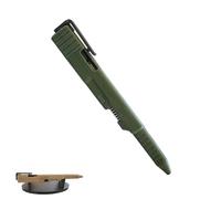 GUUZETU Stylos à action coulissante EDC, stylo sur le thème tactique imprimé en 3D avec étui, outil d'écriture créatif, stylo à encre lisse rechargeable, pour collectionneurs (Green,Pen)