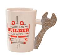GUUZETU Tasse à café avec poignée de clé à molette, tasse à outils drôle en céramique 14oz, tasse à café de bricoleur de nouveauté pour hommes, idée de cadeau unique pour papa (#E)