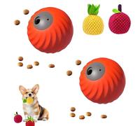 GUUZETU Zoomie Buddy 2.0, coule de Boules de Nourriture avec Couverture en Peluche de Fruits, Touche Intelligente et exécuter Un Jouet de Chien interactif, Boule de roulement Automatique (A5-1)