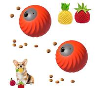 GUUZETU Zoomie Buddy 2.0, coule de Boules de Nourriture avec Couverture en Peluche de Fruits, Touche Intelligente et exécuter Un Jouet de Chien interactif, Boule de roulement Automatique (A5-2)
