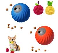 GUUZETU Zoomie Buddy 2.0, coule de Boules de Nourriture avec Couverture en Peluche de Fruits, Touche Intelligente et exécuter Un Jouet de Chien interactif, Boule de roulement Automatique (A3-1)