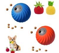 GUUZETU Zoomie Buddy 2.0, coule de Boules de Nourriture avec Couverture en Peluche de Fruits, Touche Intelligente et exécuter Un Jouet de Chien interactif, Boule de roulement Automatique (A3-2)