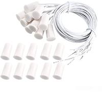 GUUZI 10pcs N.C. Normalement Fermé Encastré Filaire De Sécurité Fenêtre Porte Contact Capteur Alarme Magnétique Reed Commutateur (Blanc)
