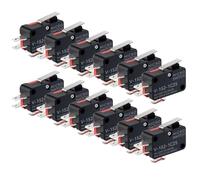 GUUZI 12 pièces V-151-1C25 Type de Levier Droit Court Micro Interrupteur de Fin de Course Momentané SPDT Action Instantanée pour Arduino