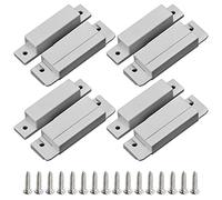 GUUZI 4 Ensembles MC-31B Blanc Montage en Surface Filaire NC-NO Capteur de Contact de Porte Alarme Magnétique Interrupteur Reed