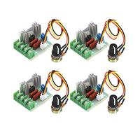 GUUZI 4pcs 2000W Contrôleur de Vitesse de Moteur AC avec Filaire, Régulateur de Vitesse de Variateur de Module,Régulateur de Tension Réglable 110-220V 25A pour Le Réglage de la Gradation