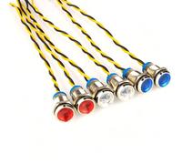 GUUZI 6pcs LED Panel Pilot Dash Warning Light Indicator 220V-230V AC 10mm Lampe Pilot Dash Ampoules Directionnelles (Rouge/Bleu/Blanc)
