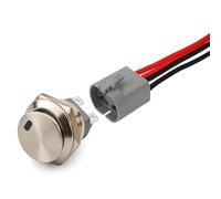 Guuzi Interrupteur à Bascule Rond Etanche en Acier Inoxydable de 22mm Eclairé par LED Bleue Marche/Arrêt 4 Broches Interrupteur à Bascule 12-24V/15A