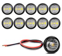 GUUZI Lot de 10 Lumières LED Etanches, Eclairage Sous-Marin à LED, Intérieures à LED Utilitaires, Lumières de Navigation 12V(Blanc)