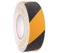 Guuzi Ruban Antidérapant, 5cm × 20m Antidérapant, Meilleure Adhérence, Friction, Adhésif Abrasif pour Escaliers, Sécurité, Marche, Intérieur, Extérieur, Mise en Garde - Noir & Jaune