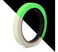 GUUZI Ruban Luminescent Dans le Noir 1cm*10m Fluorescent Lumineux et Longue Durée - Pour Décorations de Nuit, Sports de Plein Air et Marquage à Domicile (Vert)