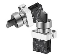 GUUZI Sélecteur Rotatif à Verrouillage 1NO 2 Positions SPST, 600V 10A Maintenu, Lot de 2