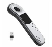 GUVOHUT Air Mouse pour PC/iOS/Android avec Touchpad Bluetooth 2.4G Télécommande pour PowerPoint/Keynote/Tiktok/Appareil photo/Kindle App Rechargeable sans fil Présentation pour pointeur PPT (Argent)