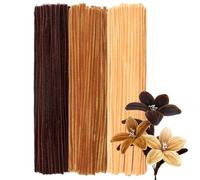 GUWINA 300 Pièces Fil Chenille Marron pour Loisirs Créatifs, 30cm Long et 8mm d'Épaisseur, Lot de Cure Pipe Multicolores, 3 Couleurs pour Fleurs DIY et Décoration Festive (Dégradé de Marron)