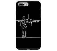 Guy amoureux des avions Dessin au trait Avions Vol Coque pour iPhone 7 Plus/8 Plus