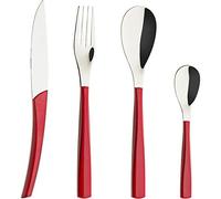 Guy Degrenne Quartz Ménagère 24 Couverts Manche Rouge