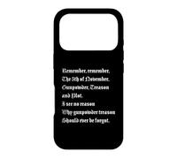 Guy Fawkes Remember, Remember The 5th of November Coque pour iPhone 17 Pro