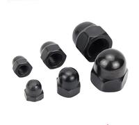 GUYANA Ecrou Écrou supérieur Rond en Acier au Carbone Noir M3 M4 M5 M6 M8 M10 M12 avec écrou borgne M8 (Size : M4(30pcs))