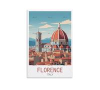 GuyAna Florence Italy Affiche de voyage vintage Paysage 20 x 30 cm Impression sur toile pour décoration murale salon chambre à coucher