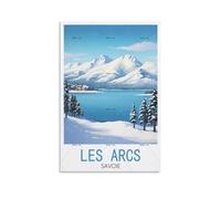 GuYaNa Les Arcs Savoie Poster de voyage vintage sur toile pour décoration murale de salon, chambre à coucher 20 x 30 cm