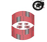 GuyAna Protège réservoir Autocollant De Roue De Moto 17 Pouces pour Aprilia RS RS125, Pièces De Moto, Contour De Roue, Décoration, Autocollant(Rosso)