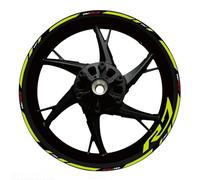 GuyAna Protège réservoir Autocollant Réfléchissant pour Moto 17 Pouces, Accessoires pour Moyeu De Roue pour Y&AMAHA YZF R7 YZFR7, Décalcomanie, Décoration(Green)