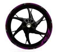 GuyAna Protège réservoir Autocollant Réfléchissant pour Moto 17 Pouces, Accessoires pour Moyeu De Roue pour Y&AMAHA YZF R7 YZFR7, Décalcomanie, Décoration(Purple)