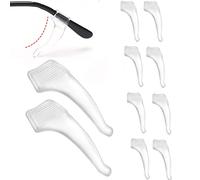 GUYAQ 5 paires de lunettes porte-lunettes anti-dérapant bouchons de lunettes poignées d'oreille retenue lunettes accessoires lunettes en silicone crochets d'oreille manchons antidérapants,Transparent