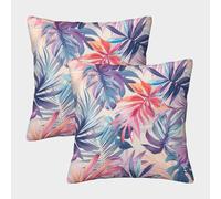 GUYDZOOM Tropical Plant Housses De Coussin Décoratives, Housse De Coussin À Fermeture Éclair Cachée, Décoration pour Voiture, Maison, Canapé, Housse De Coussin De Lit, Lot De 2 45x45cm