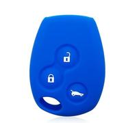 GUYFAM Auto Parts Coque de clé de voiture en silicone pour R-enault Trafic Vivaro Primastar Movano Kangoo Logan 2 Clio 3 pour O-PEL Vivaro Porte-clés Bleu