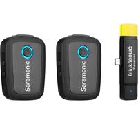 GUYH-B6 Eu-Blink500-B6 Système De Microphone Sans Fil Ultra-Compact 2,4 Ghz 2 Émetteurs 1 Récepteur Plug & Play Usb-C Pour Appareils Android Noir