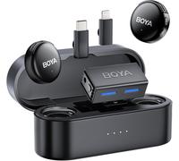GUYH-Link 3 Microphone Cravate Sans Fil Tout-En-Un Pour Appareil Photo/Iphone/Android,Mini Microphone Avec Réduction Du Bruit Ai,Durée De 30 H,Portée De Transmission De 300 M Pour Vlog,Tiktok
