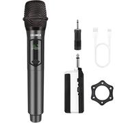 GUYH-Microphone Sans Fil Professionnel,Système De Microphone À 2.4 Ghz Karaoké Dynamique Rechargeable Avec Récepteur,160Ft Ext,Pour Karaoké,Chants,Fêtes,Soirées,Dj,Églises,Mariages,Discours,K60-1