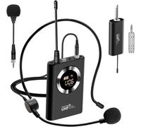 GUYH-Microphone Sans Fil,Système De Haut-Parleurs Pour Microphones,Micro Portables Professionnels Uhf,Avec Affichage Numérique Led,Adapté À L'Enseignement,Instructeur De Fitness,Guide Touristiq