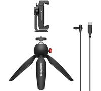 GUYH-Xs Kit De Micro-Cravate Usb-C Pour Portable,Micro-Cravate À Clip Omnidirectionnel Avec Pince Pour Smartphone Et Mini Trépied Manfrotto Pixi,509259
