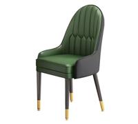 Guyifuny Chaises de Salle à Manger Modernes, Assise rembourrée, avec Pieds en métal et accoudoirs, Pieds en Bois, pour Cuisine, Salon, Lounge, Noir et Vert
