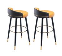Guyifuny Lot de 2 tabourets de Bar pivotants à 360 degrés avec siège rembourré, Chaise de Bar sans accoudoirs pour Bistro, Salle à Manger, Petit-déjeuner, îlot Central, Hauteur d'assise 72 cm