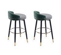 Guyifuny Lot de 2 tabourets de Bar pivotants à 360 degrés avec siège rembourré, Chaise de Bar sans accoudoirs pour Salle à Manger Bistro, Chaise de Petit-déjeuner, Hauteur d'assise 62 cm