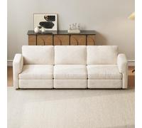 Guyii Canapé modulaire Moderne Beige, canapé d’Angle 2-9 Places, canapé sectionnel Confortable, Coussins Moelleux, Assise Profonde,canapé Salon Stable et sécurisé (canapé Droit 3 Places)