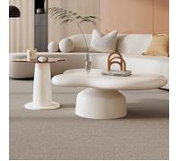 Guyii Combinaison de Table Basse, Table Basse Centrale en Forme de Nuage, mobilier de Salon Moderne, Blanc