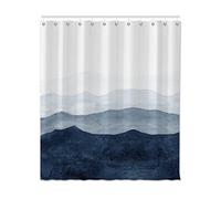 Guying Art Forêt foncée pour Homme Ensemble de Rideaux de Douche Abstrait Montagne dégradé Rideau de Douche Aquarelle décoration de Salle de Bain Moderne avec Crochets 113x200cm/44x79in(WxH)