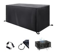 Guying Art Housse Salon de Jardin Exterieur Imperméable,130x130x74cm Rectangulaire Housses de Meubles avec Boucle de Verrouillage Bâche Salon de Jardin pour Table Chaise